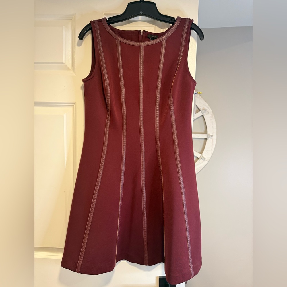 Burgundy Sleeveless Dress Ann Taylor